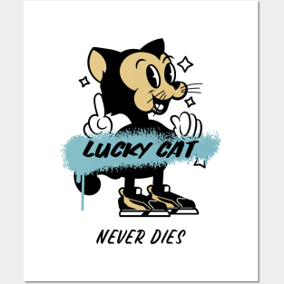 Lucky Cat Never Dies Posters and Art